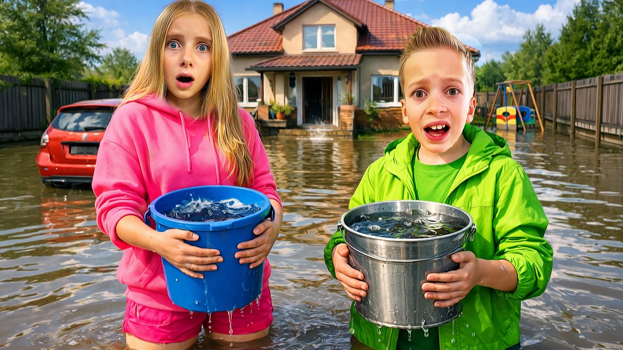 😭 Curtea plină cu apă 😭 Prinși &icirc;n INUNDAȚII 🌊 PERICOL &icirc;n APĂ ❌