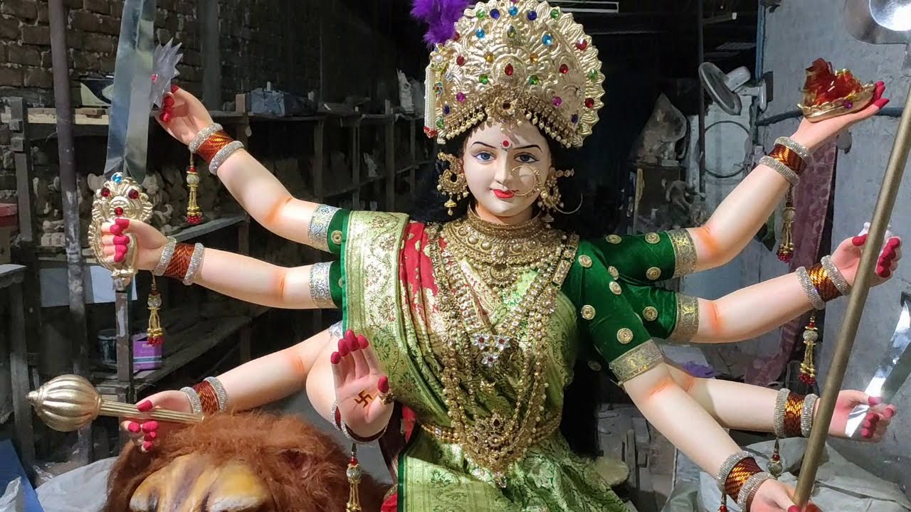 Making Of Durga Murti | Thilak Nagar Chi Aai Bhavani Alankaram | Durga Mata Alankaram