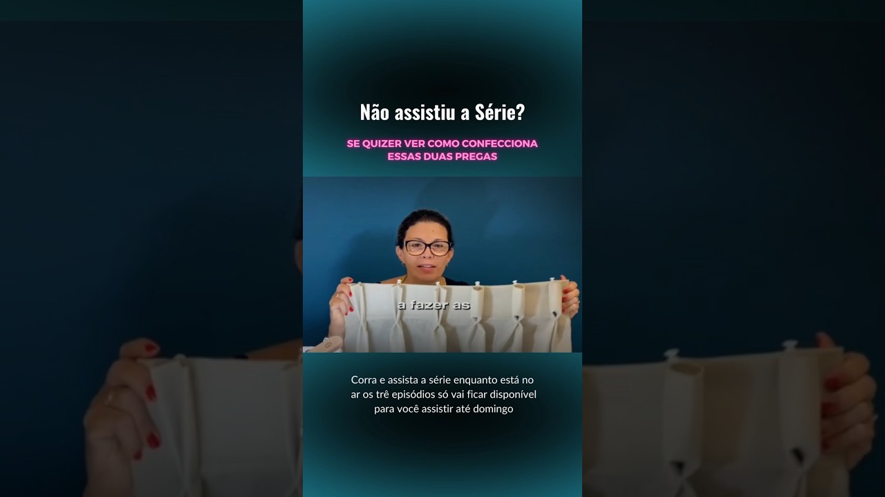 Video#220 Pregas de cortinas francesas e c&aacute;lice