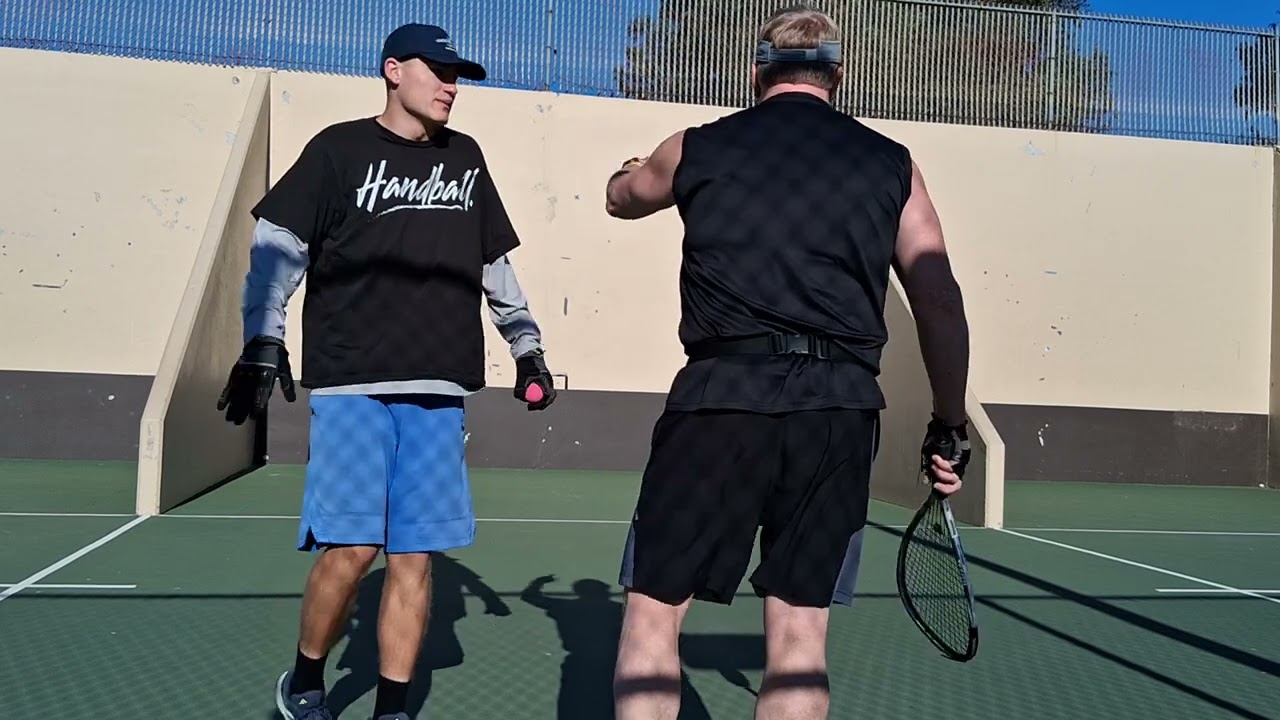 Erik Painter Handball vs Raquetball player Robb field handball tournament 1st game 