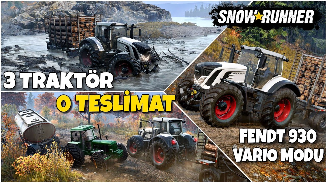 BAŞIMIZA GELMEYEN KALMADI | 3 🚜TRAKTÖR YÜK = 0 TESLİMAT 😅 | SNOWRUNNER TRAKTÖR MODLARI