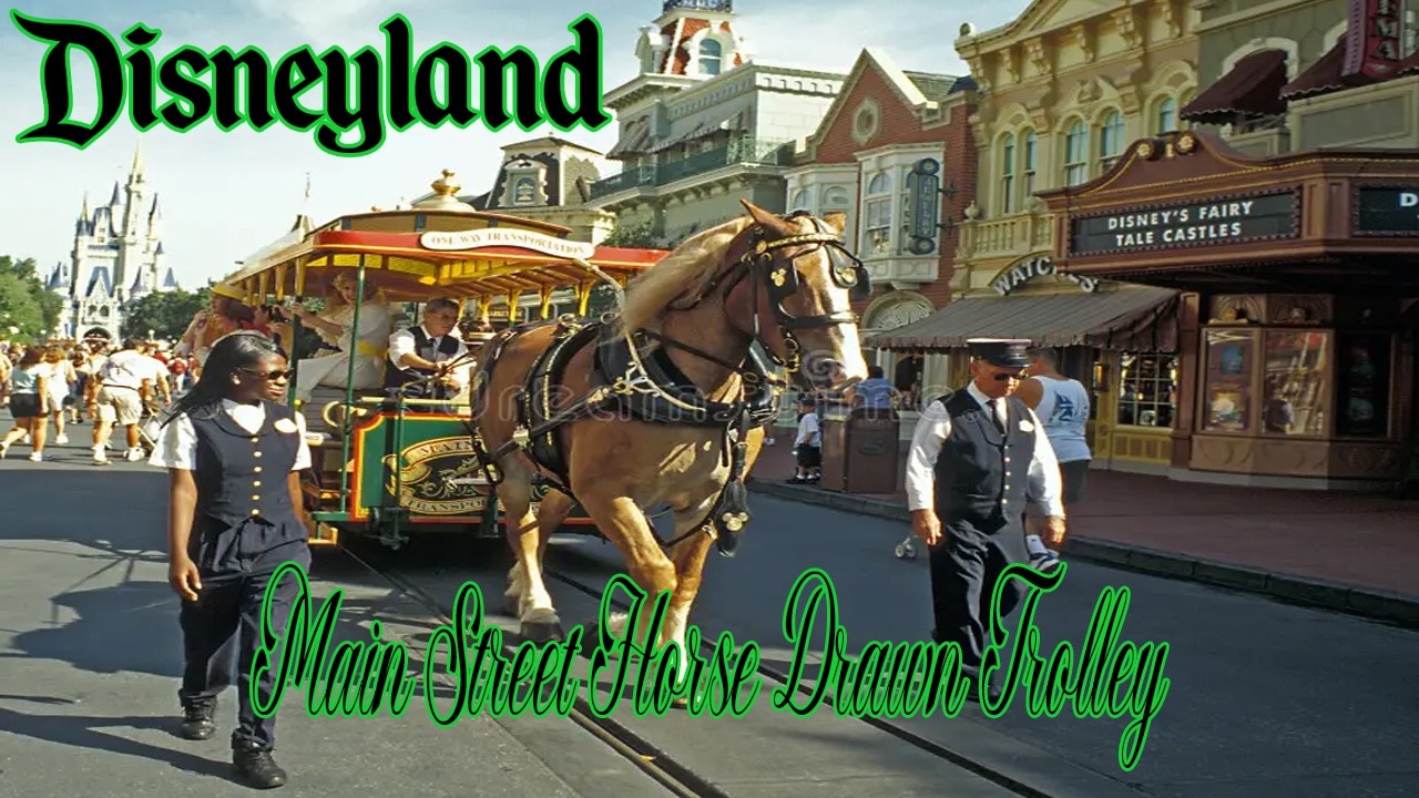 Horse Drawn Streetcar Main Street Disneyland