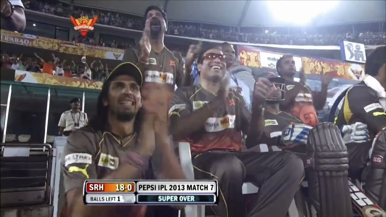 IPL 2013 (MATCH NO 7) RCB VS SRH (SUPER OVER) NAIL BITTING LAST BALL DRAMA #bcci #viratkohli #rohit 