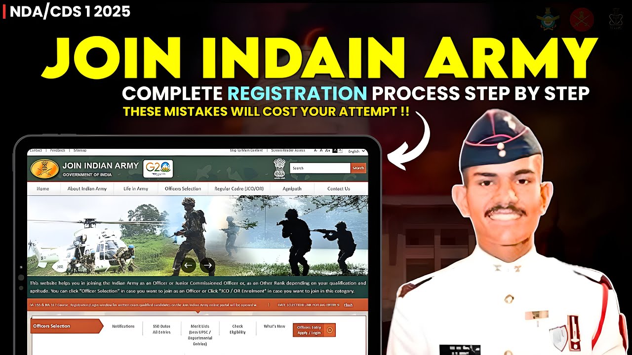 Join Indian Army 2025: NDA/CDS Step-by-Step Registration Guide | Avoid These Mistakes !!