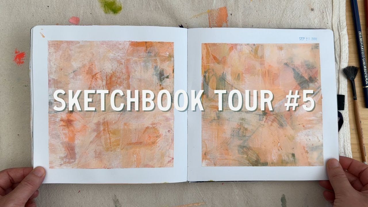 🎨 sketchbook tour #5 - abstract painting