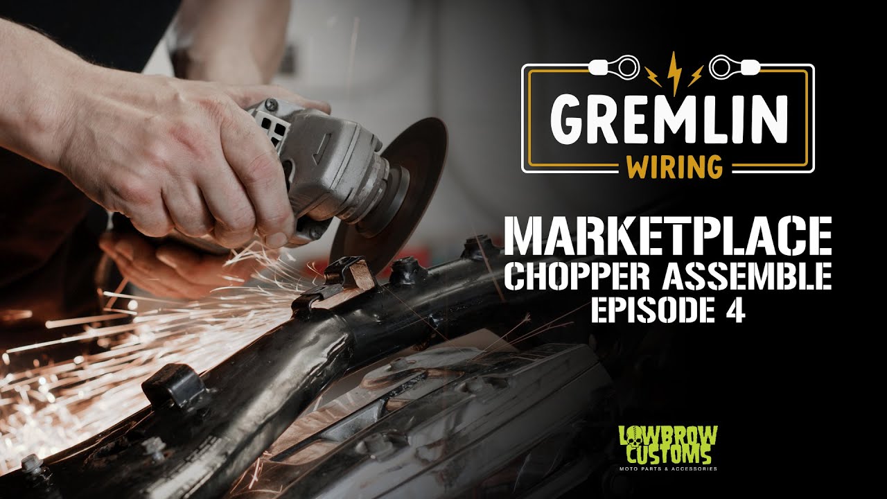 Marketplace Chopper Assemble with Gremlin Wiring: Episode 4 - Mock Up WX Tanks & Rear Fender Install