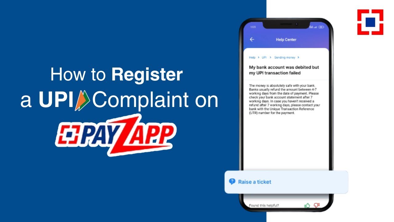 Quick Guide to register your UPI Complaint on PayZapp | HDFC Bank