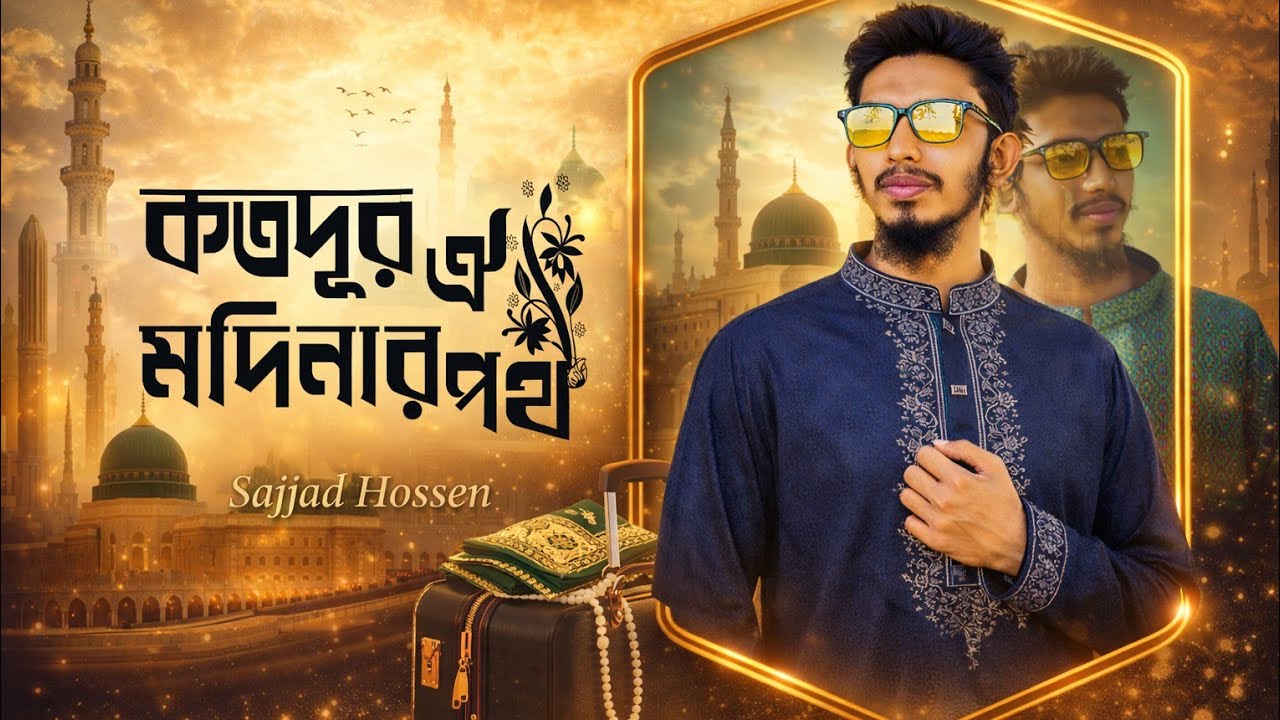 এই নাতটা শুনলে মন কেঁদে উঠবে 💔 | কতদূর ঐ মদিনার পথ | Emotional Nasheed 2026 | Sajjad Hossen 