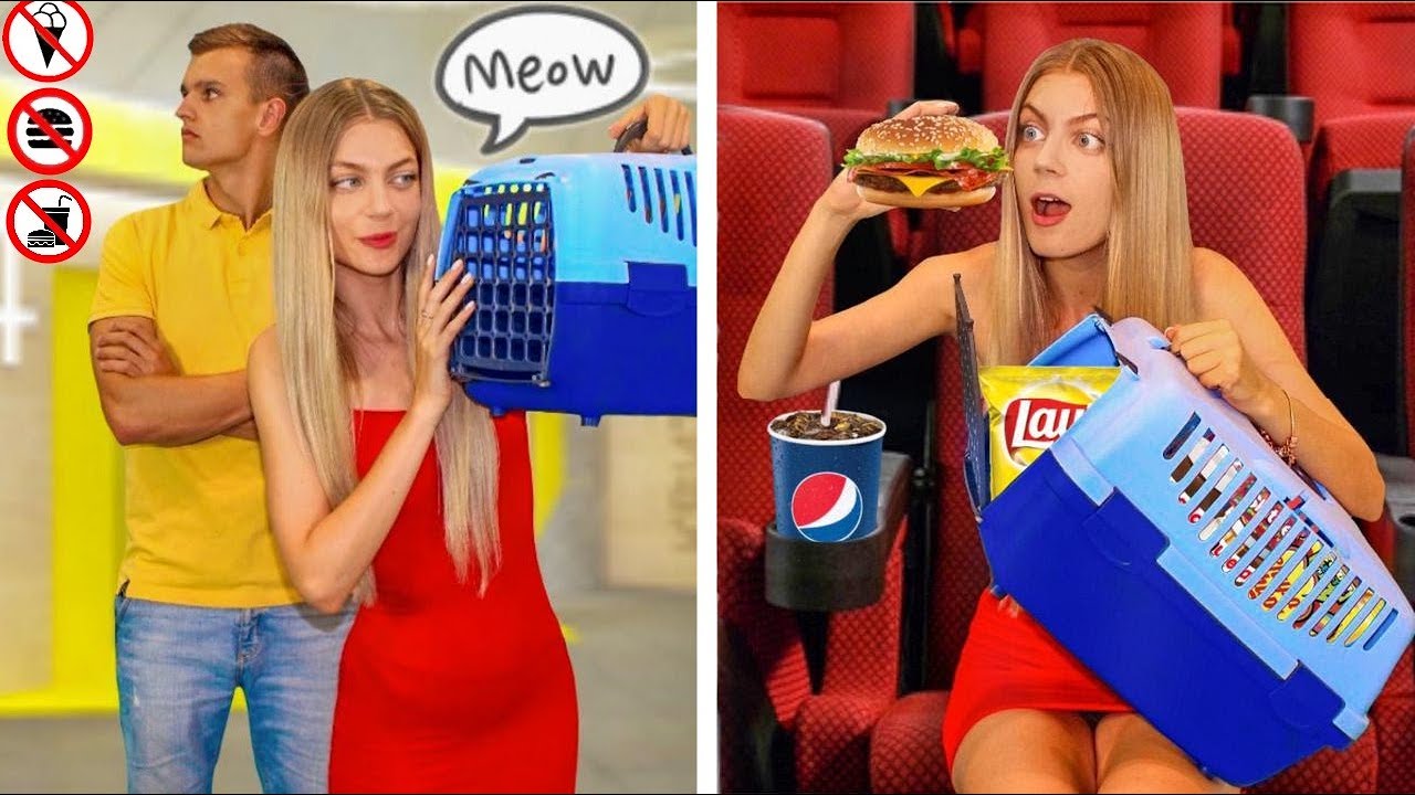 6 Ways to Sneak Food into the Movies! Pranks Friend Ideas by Mr Degree