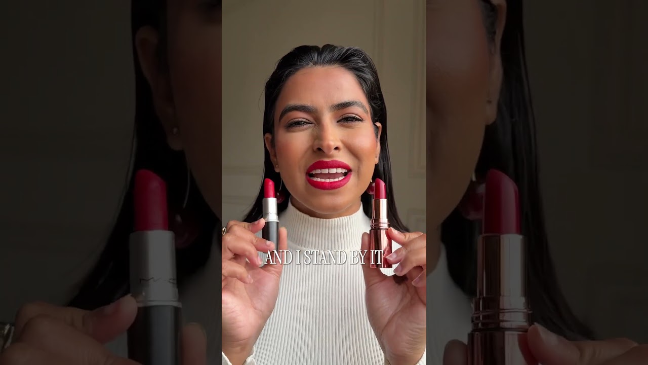 Popular Red Lipsticks Dupes MAC RUBY WOO,DANCE WITH ME, SEPHORA LIP STAIN CHERRY MOON for brown skin