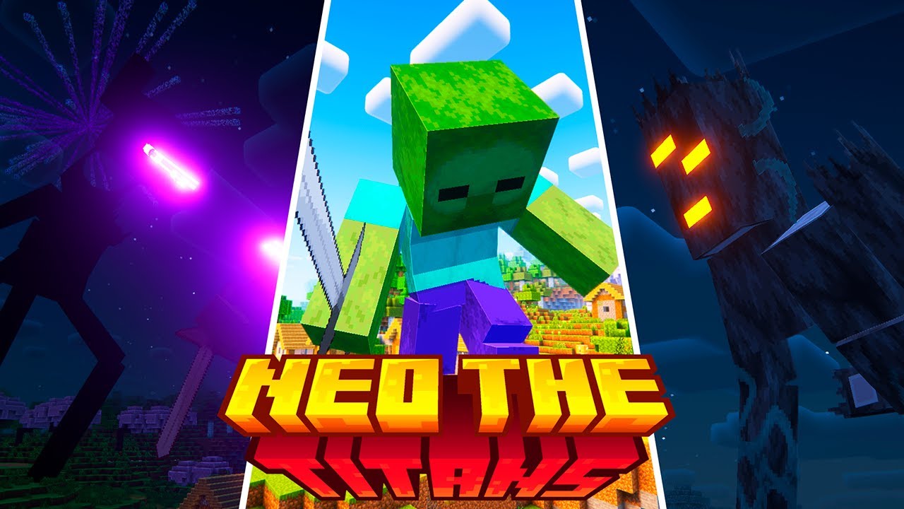 ✔NEO THE TITANS: ZUMBI, RAGNGENT, ENDERMAN GIGANTE E MUITO MAIS!!! | MINECRAFT (1.21.4)