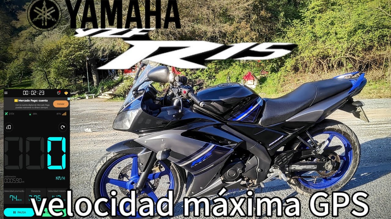 Yamaha r15 v1 top speed GPS