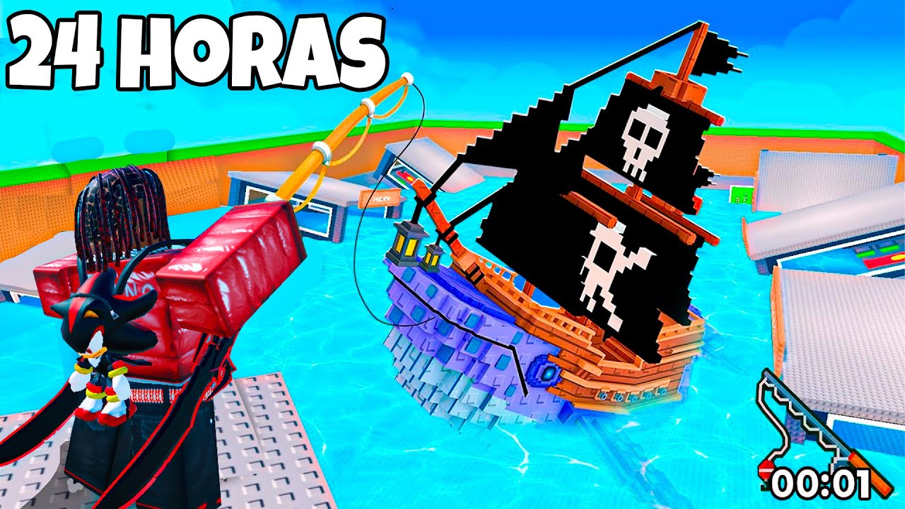 🎣24 HORAS PARA CONSEGUIR TODOS BRAINROTS DE PESCA NO ROUBE UM BRAINROT !