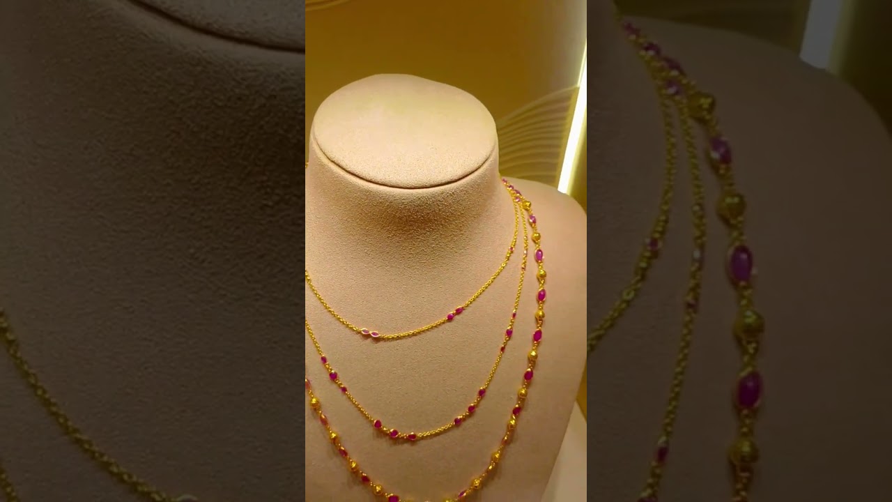 Elegant Gold Chains 💛✨Simple. Stylish. Timeless. 👑#Indriya jewellery #ADITYA BIRLA 