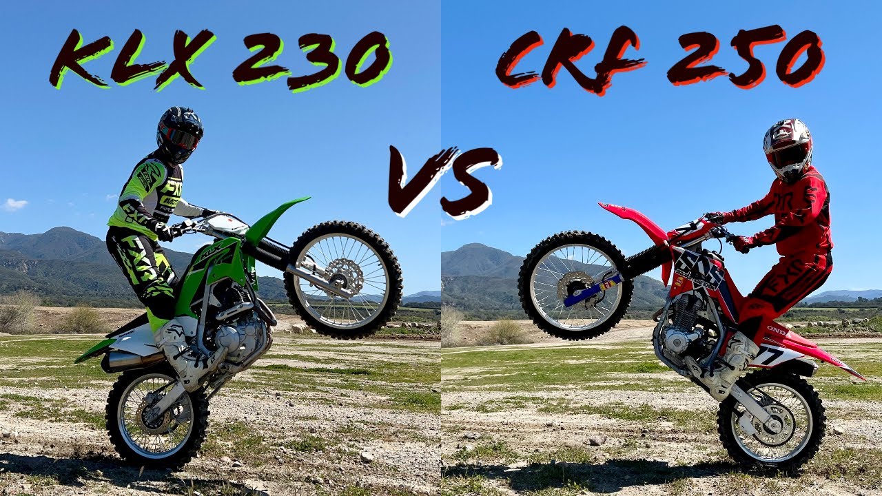 Kawasaki KLX 230 против Honda CRF 250 F | Тест мотоциклов