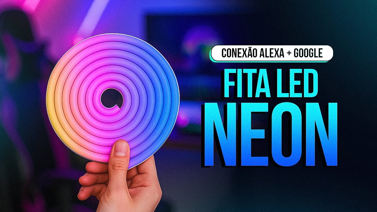 COMPREI a Fita LED NEON do MERCADO LIVRE! (6 metros, Alexa + Google)