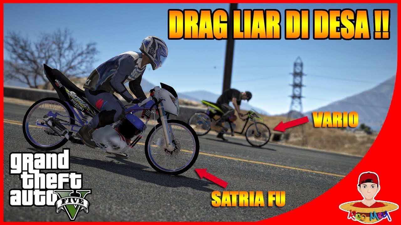 GTA V MOD (23) - PARAH !! BALAP DRAG LIAR MOTORNYA KEREN KEREN 😂😂