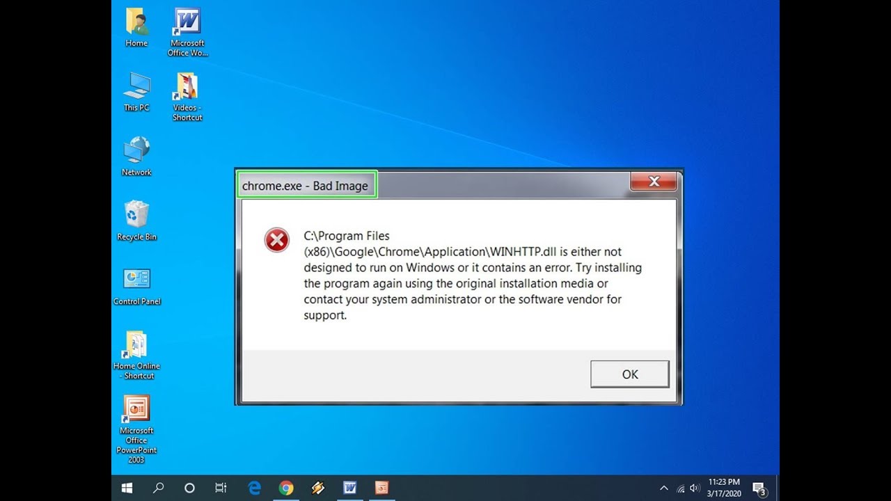 How to Fix all Error of Bad Image in Windows 10-2020