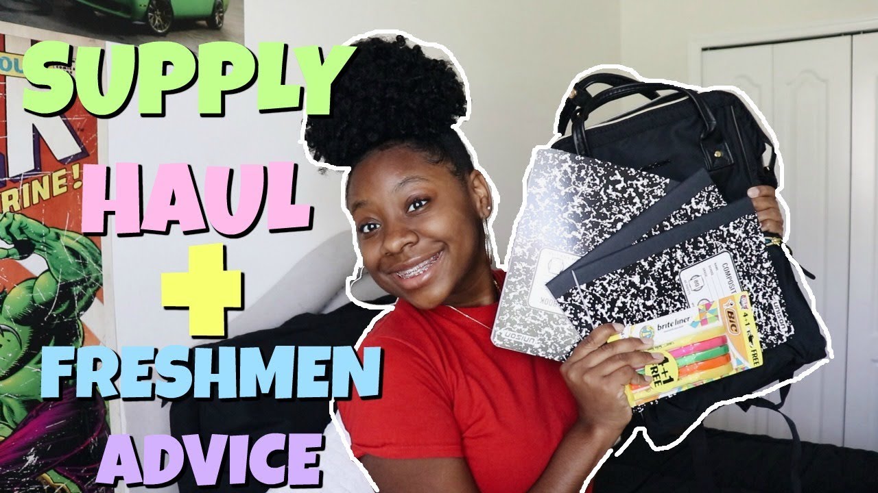 BACK to SCHOOL supply HAUL + FRESHMAN ADVICE