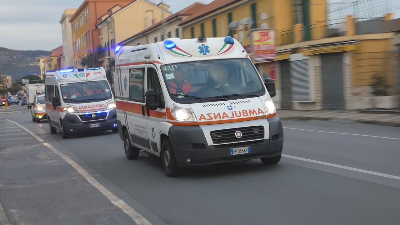 [BACKUP-RARE] Ambulanza+Ambulanza Croce bianca Cairo montenotte+Automedica Sierra 3 in sirena