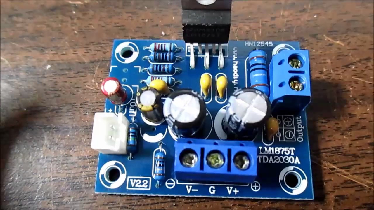 LM1875 IC audio amplifier board kit test and review