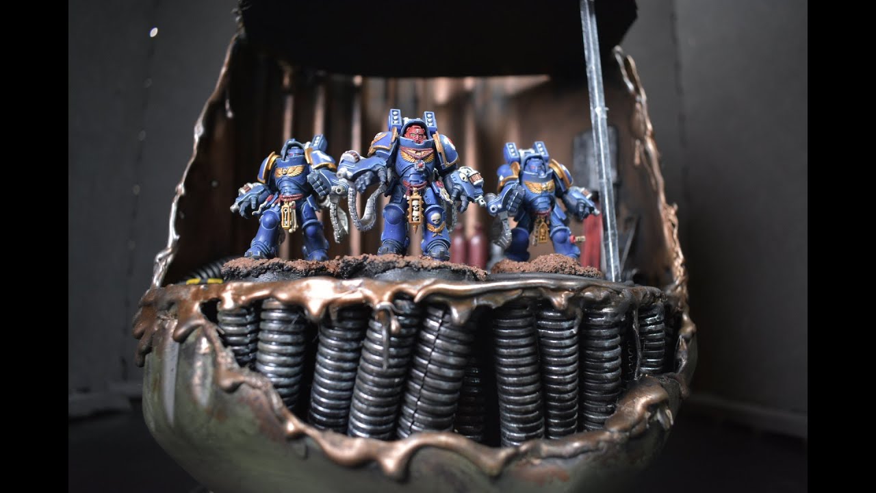 How to make Melted industrial silo, for Warhammer 40k.