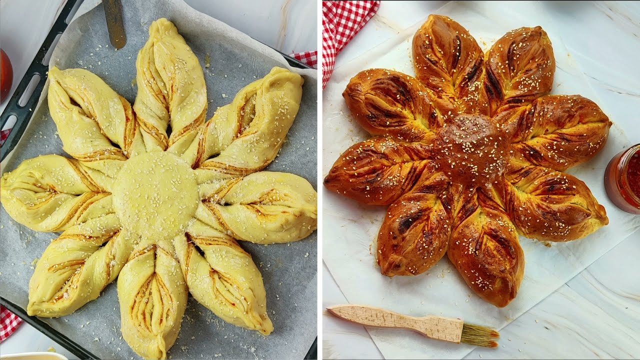Savory STAR-SHAPED Bread | Pesto Star-shaped Bread | How To Make Savory Bread| Bake with Ayesha