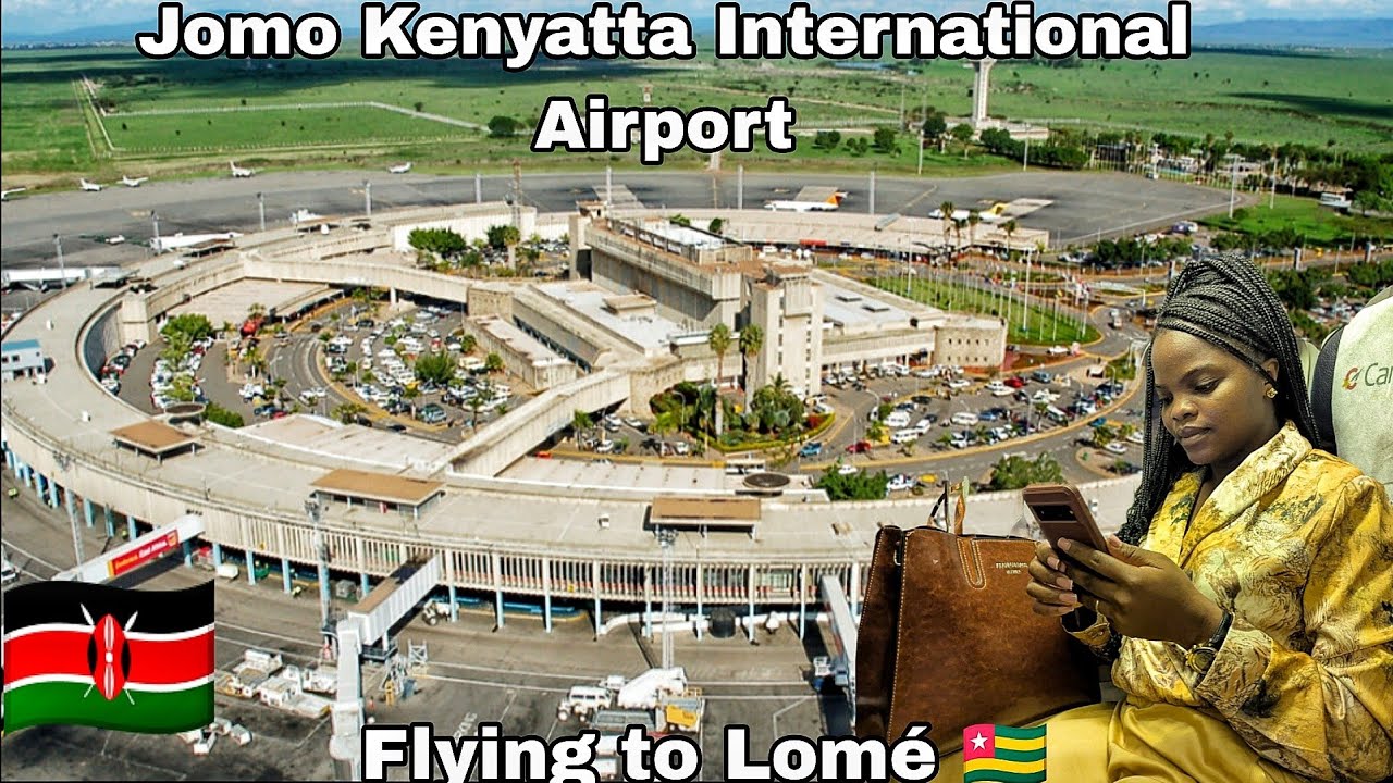 Jomo Kenyatta International Airport Kenya East Africa. Flying from Nairobi to Lomé Togo west Africa 