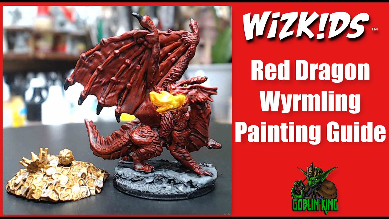Wizkids Games, Red Dragon Wyrmling, Painting Guide, D&D