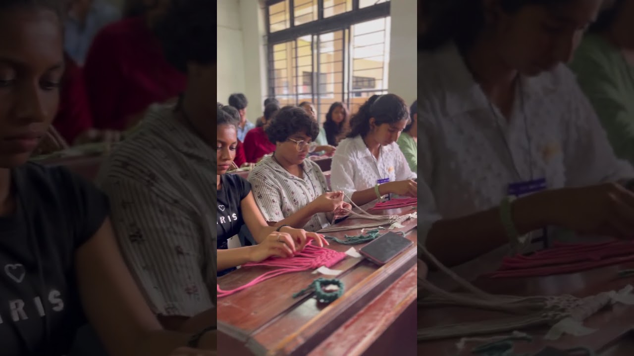 Macrame Workshop @FISAT | Macrame DIY #macramemalayalam #macrameworkshop #macrametutorial #shorts