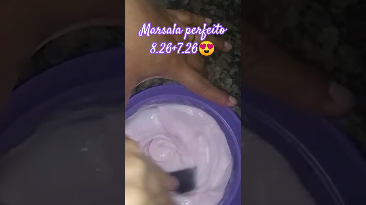 Marsala sem descolorir mistura das cores 8.26 e 7.26 