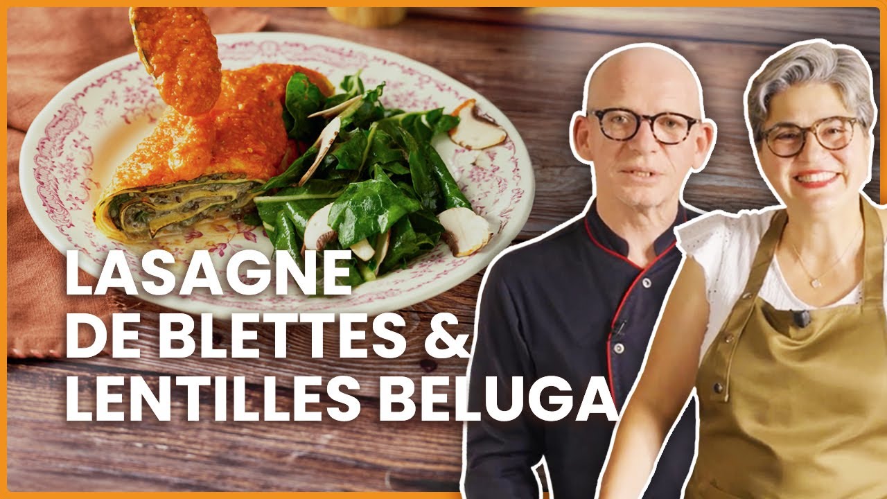 [Tutos Recettes] Lasagnes de blettes, lentilles Beluga et champignons, salade de vert de blettes.