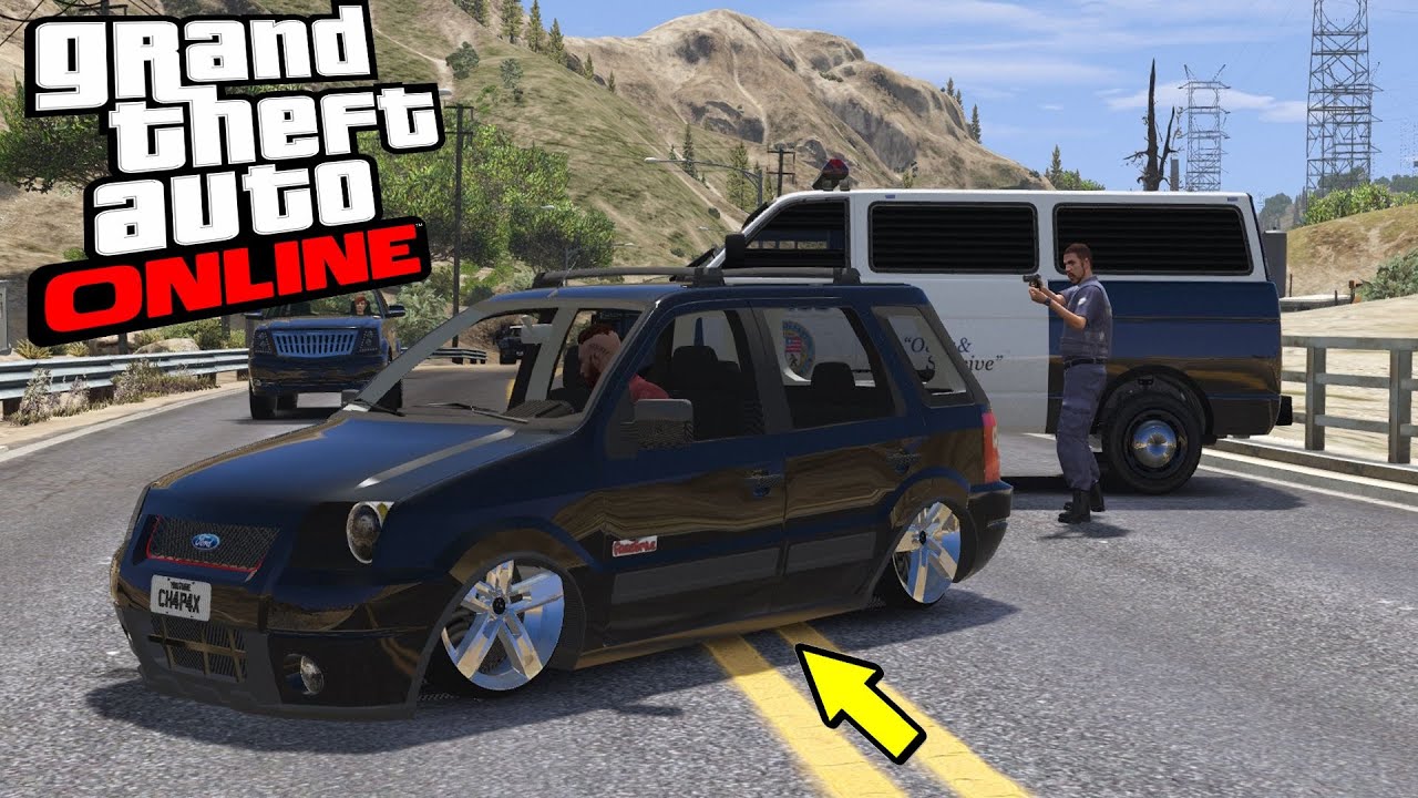 ROLE E FUGA DE ECOSPORT REBAIXADA NA FIXA - GTA V MODS