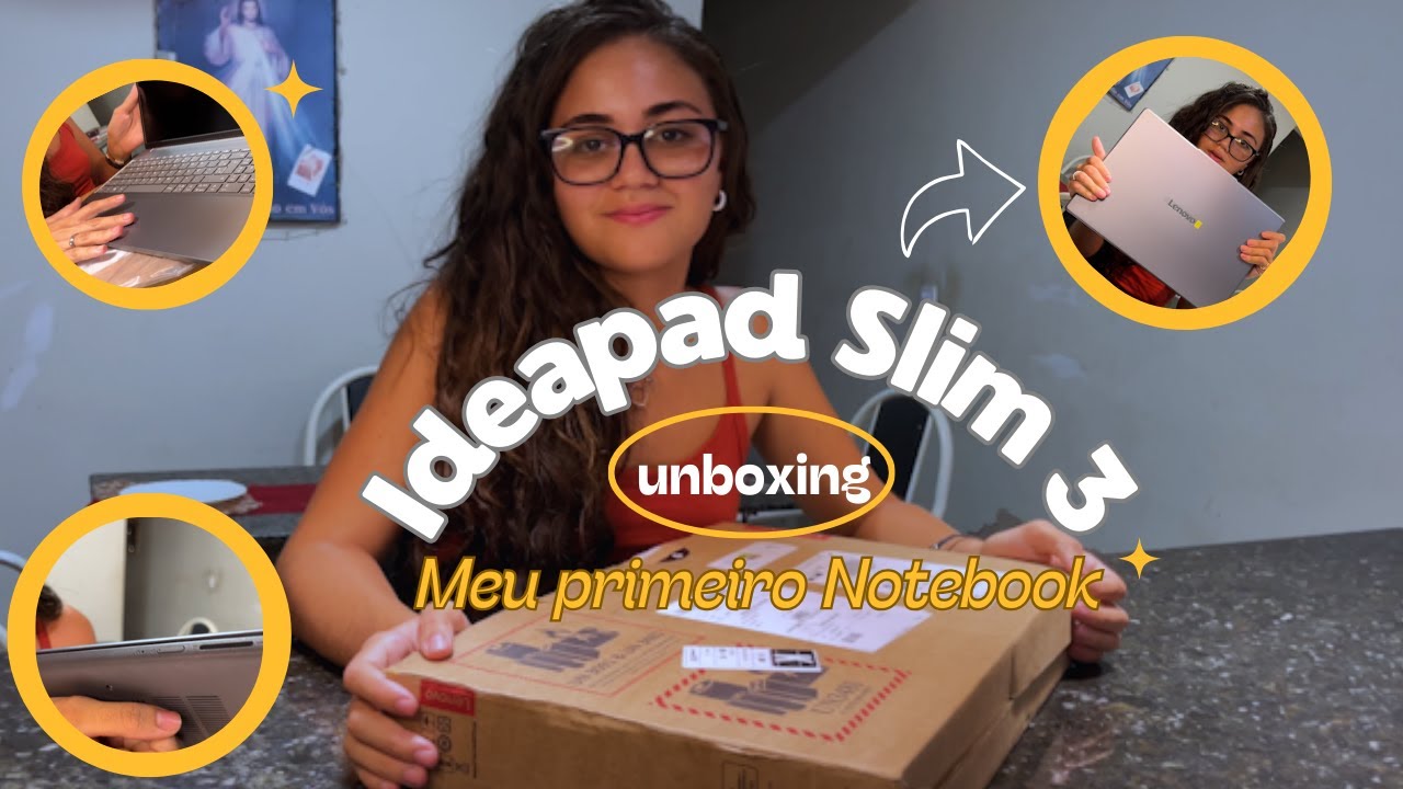 UNBOXING do meu primeiro notebook | Lenovo IdeaPad Slim 3✨