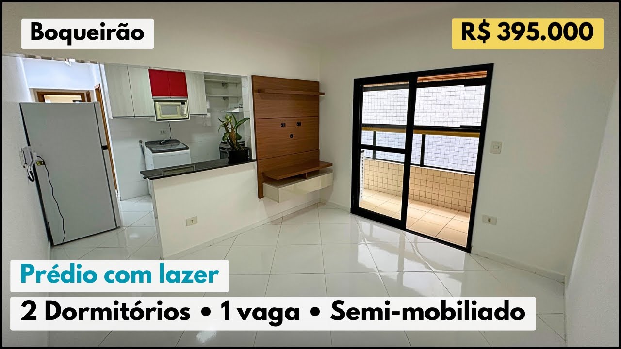 Apartamento com 2 dormitórios no Boqueirão, Praia Grande -SP