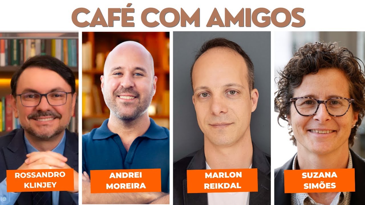 Café entre amigos - Suzana Simões, Marlon Reikdal, Rossandro Klinjey e Andrei Moreira