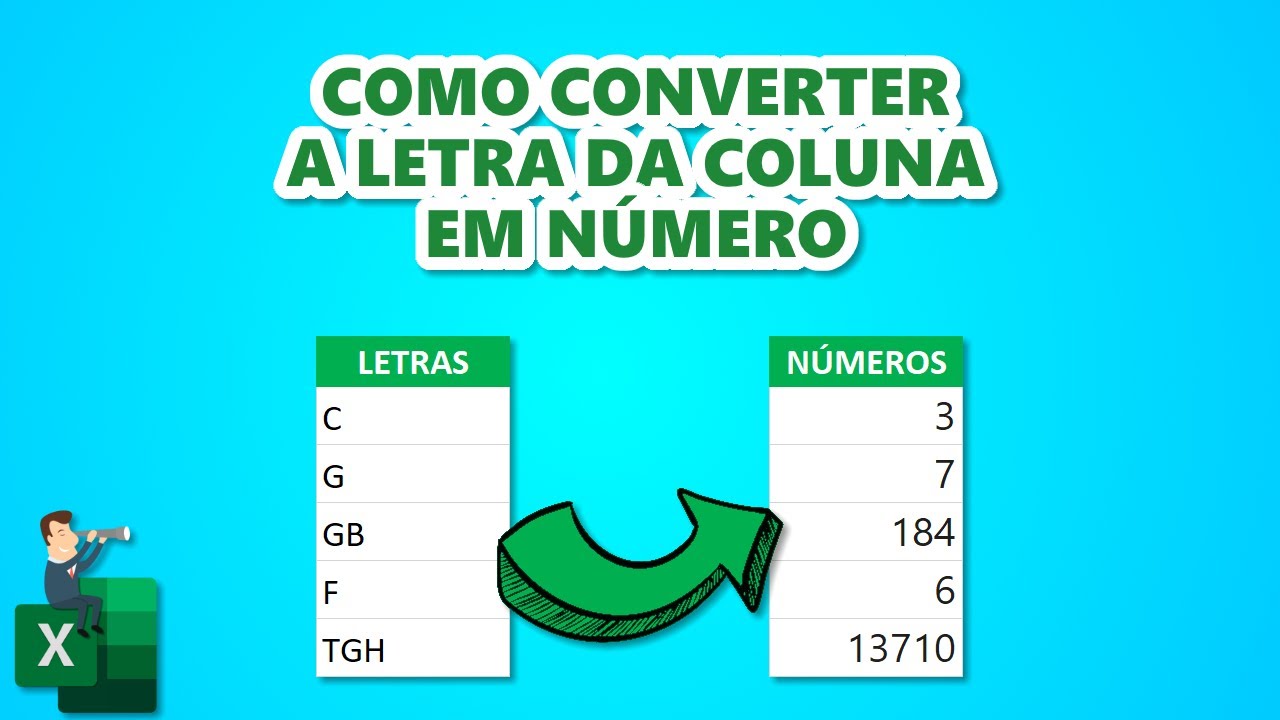 Como converter a letra da coluna em número