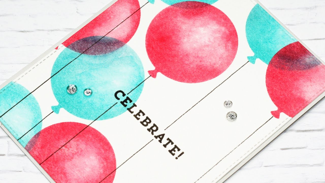 MFTv - Watercolor Birthday Card