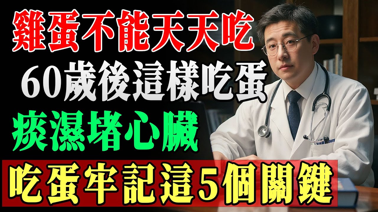 60歲後吃雞蛋別再犯錯！中醫忠告5大關鍵：90%長輩天天違規，膽固醇飆升血管堵塞！第1條最致命立刻改！