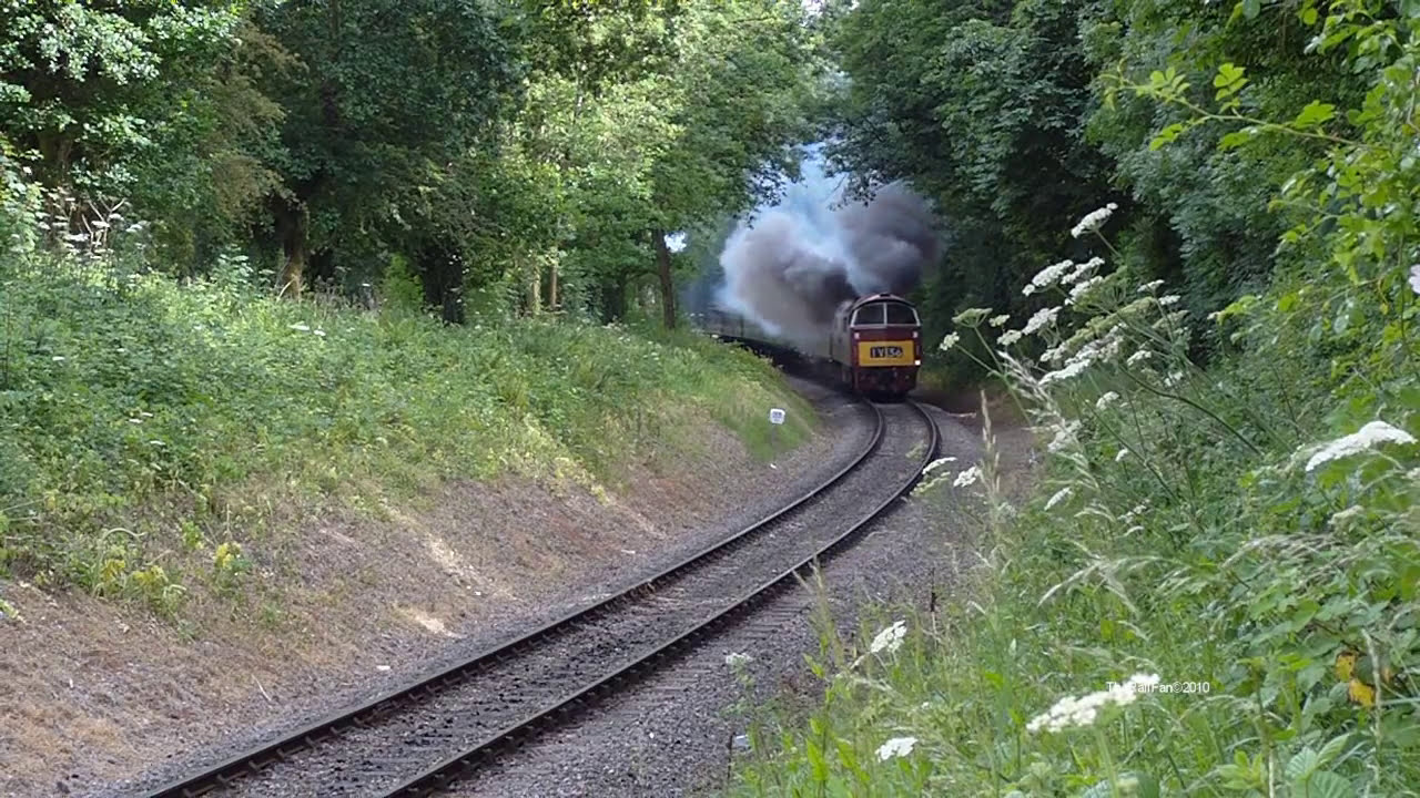 CLAGTASTIC ! D1010 WESTERN CAMPAIGNER OPENS UP BISHOPS LYDEARD WEST SOMERSET RAILWAY 13TH JUNE 2010