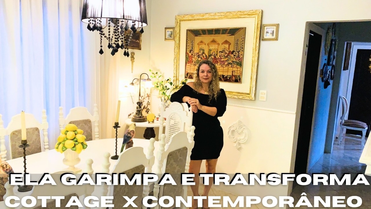TOUR POR UMA CASA CHEIA DE CHARME E MÓVEIS RESTAURADOS - COTTAGE + CLÁSSICO FORMAM UMA DECOR ÚNICA