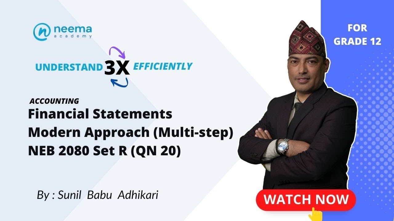 Financial Statements Modern Approach (Multi-Step) 2080 Set R (QN 20)