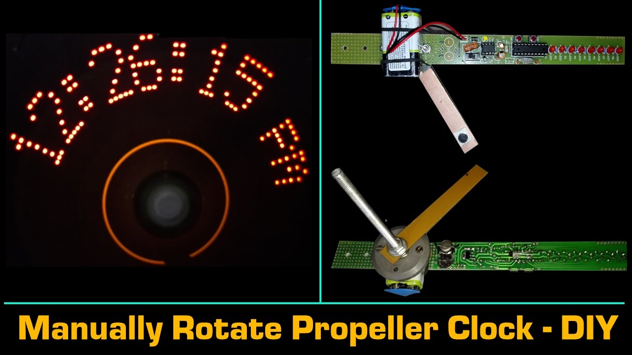 Propeller clock using 89C4051 and DS1307 - DIY Project