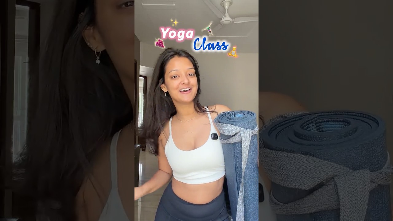 GRWM for *Yoga*🧘💪Patla hone ka time aa gaya hai😂😱Makeup & outfit ? #yoga #grwm #fitness