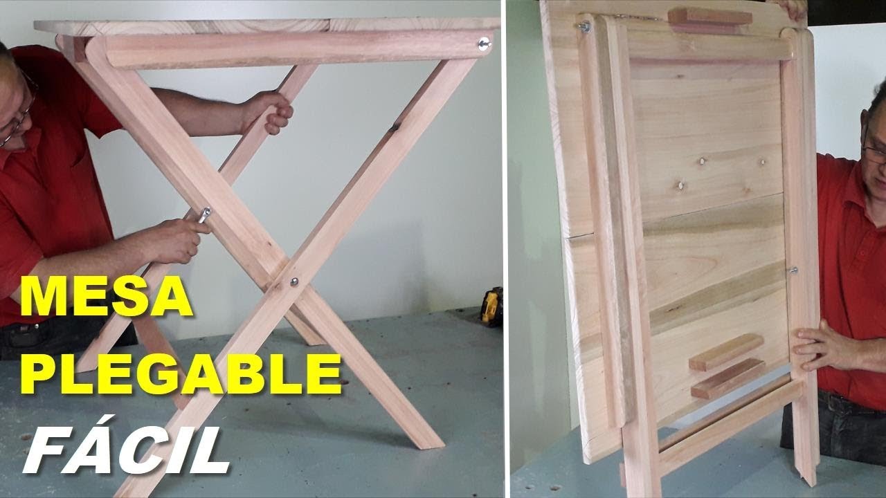 MESA PLEGABLE DE MADERA FÁCIL PASO A PASO - TUTORIAL DE CARPINTERÍA