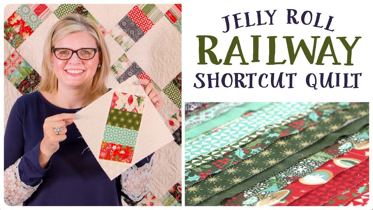 Лоскутное одеяло Jelly Roll Railway Shortcut от Fat Quarter Shop