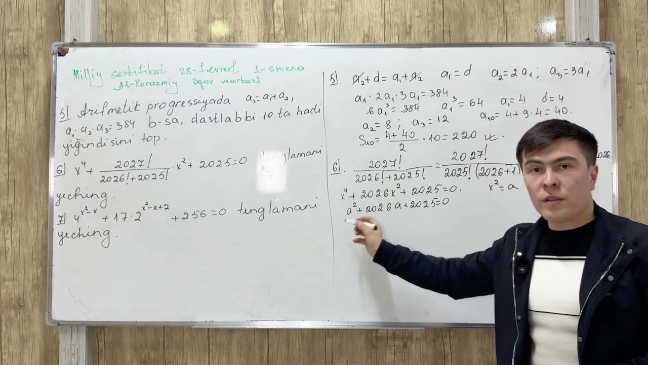 28-Fevral matematika milliy sertifikat orginal yechimlari