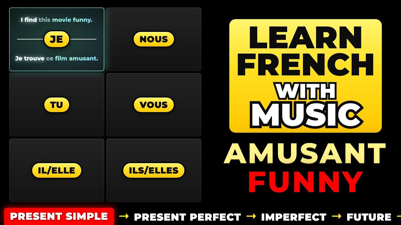 French: amusant (funny) &mdash; Learn with Music | Rhythmica