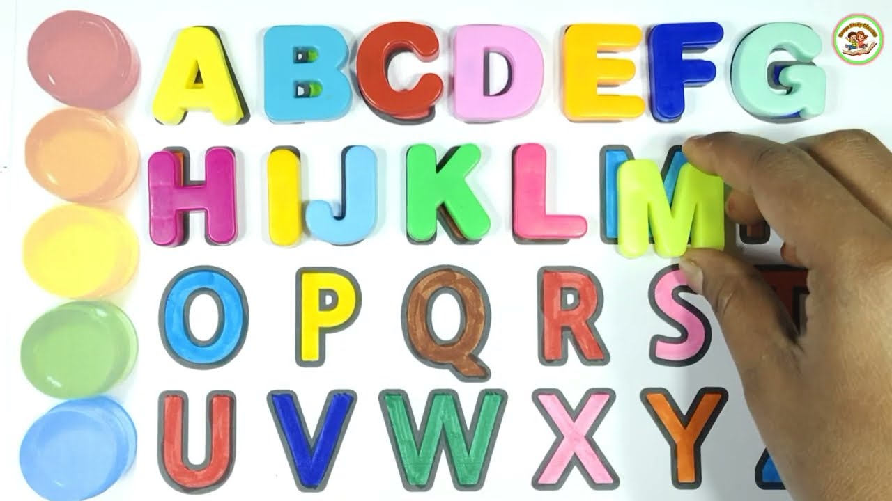 Alphabet, ABC song, ABCD, A to Z, Kids rhymes, collection for writing along dotted lines for toddler
