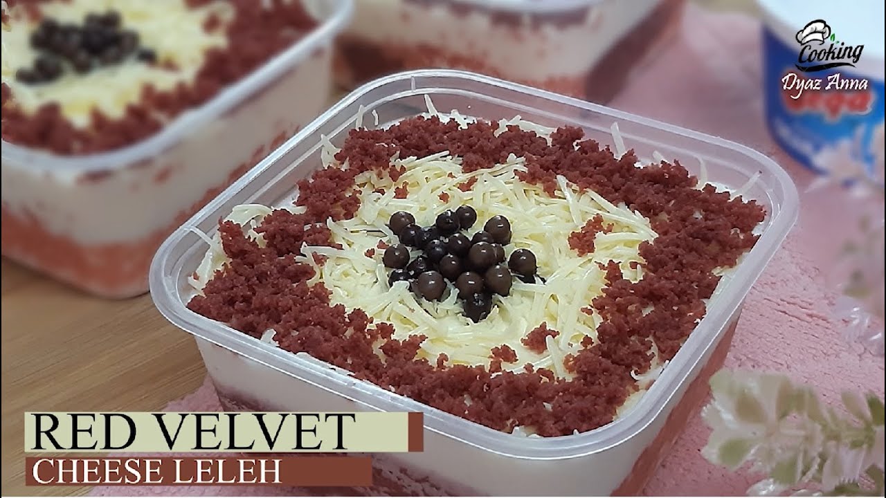 Kek RED VELVET CHEESE LELEH Sedapnya Tak Terkata | Kek Tak Payah Bakar Kukus Je..
